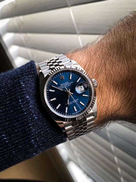 rolex datejust 36mm fluted bezel jubilee bracelet|rolex datejust 41 blue diamond.